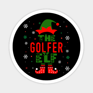 Family Christmas Matching Squad Outfit Elf Funny Golfer Magnet